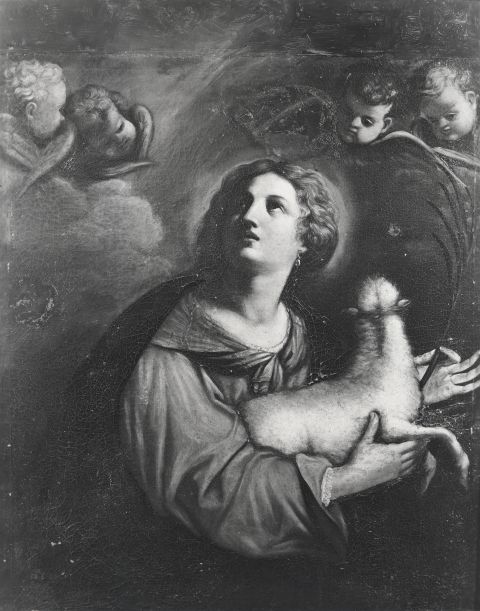 A. Villani e Figli — G.F. Barbieri il Guercino (scuola). Santa Agnese. Budrio - Pinacoteca — insieme